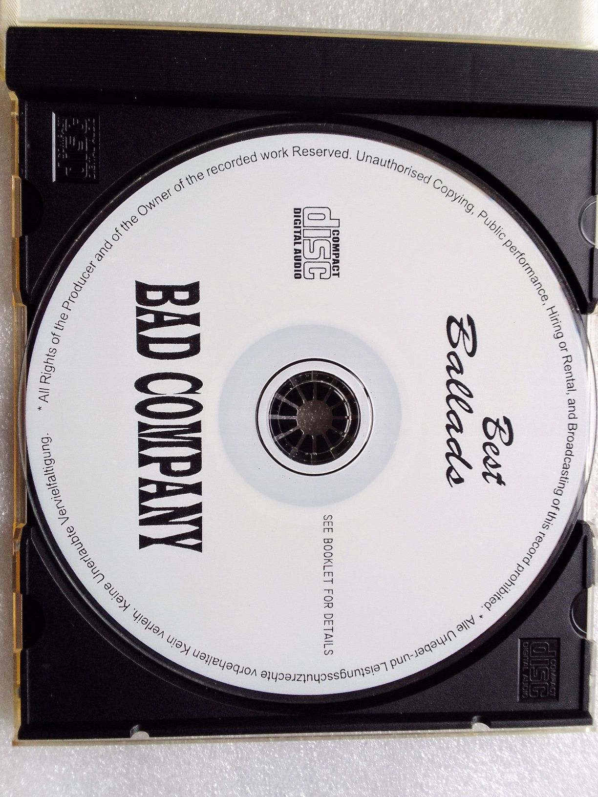 BAD COMPANY "Best Ballads". CD Audio.