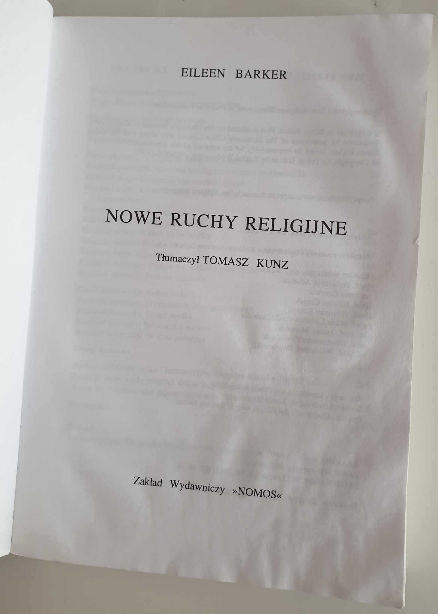 Nowe ruchy religijne. Eileen Barker