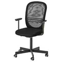 FLINTAN Krzesło biurowe z podłokietnikami, czarny, IKEA