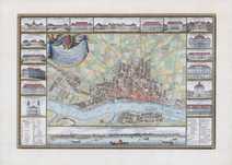 Stara przepiękna Mapa Plan Warszawy - Zannoni - 1772 - 21x30