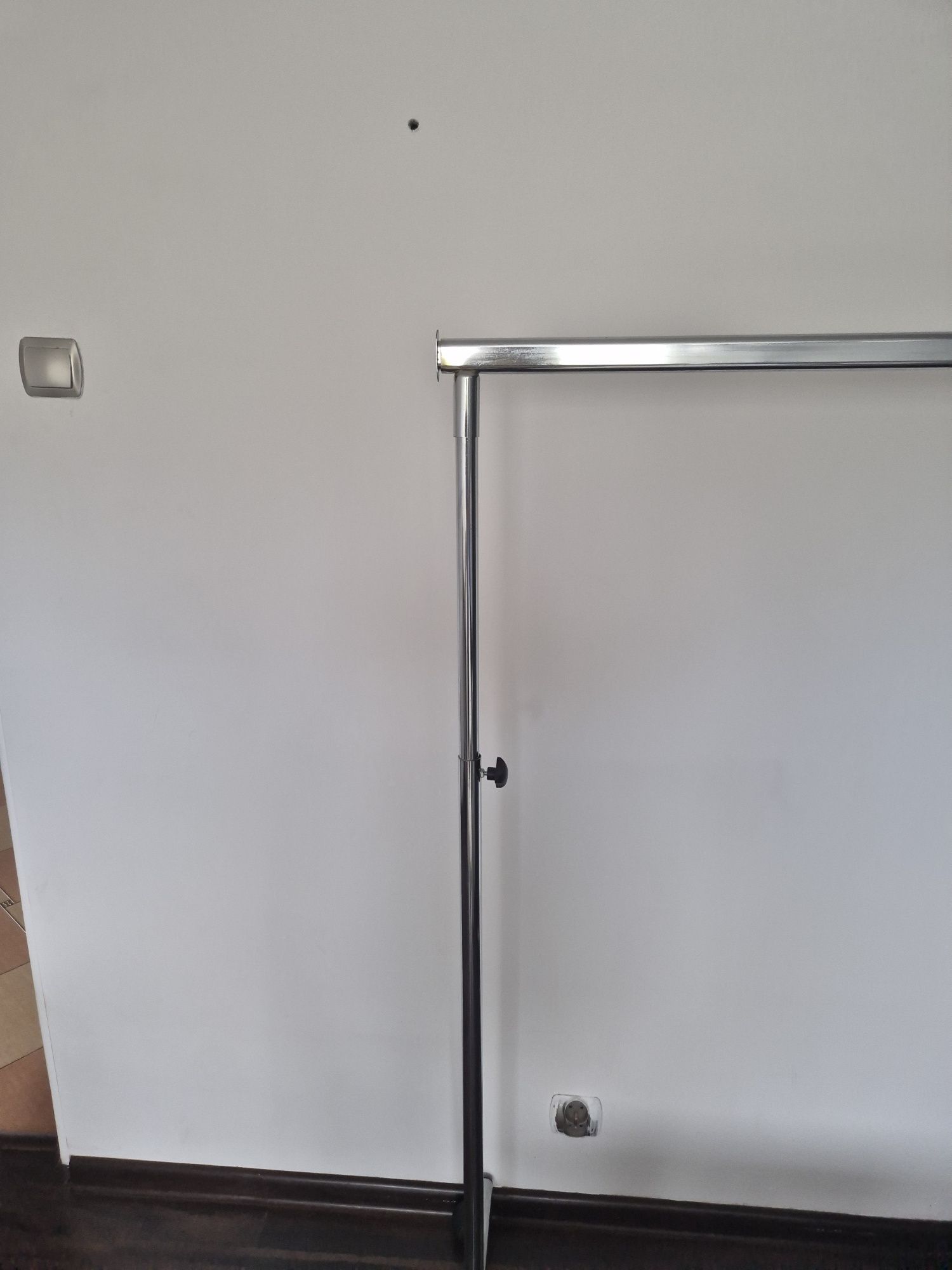 Stojak Na Ubrania 100 cm x 1,5 m Garderoba Chrom