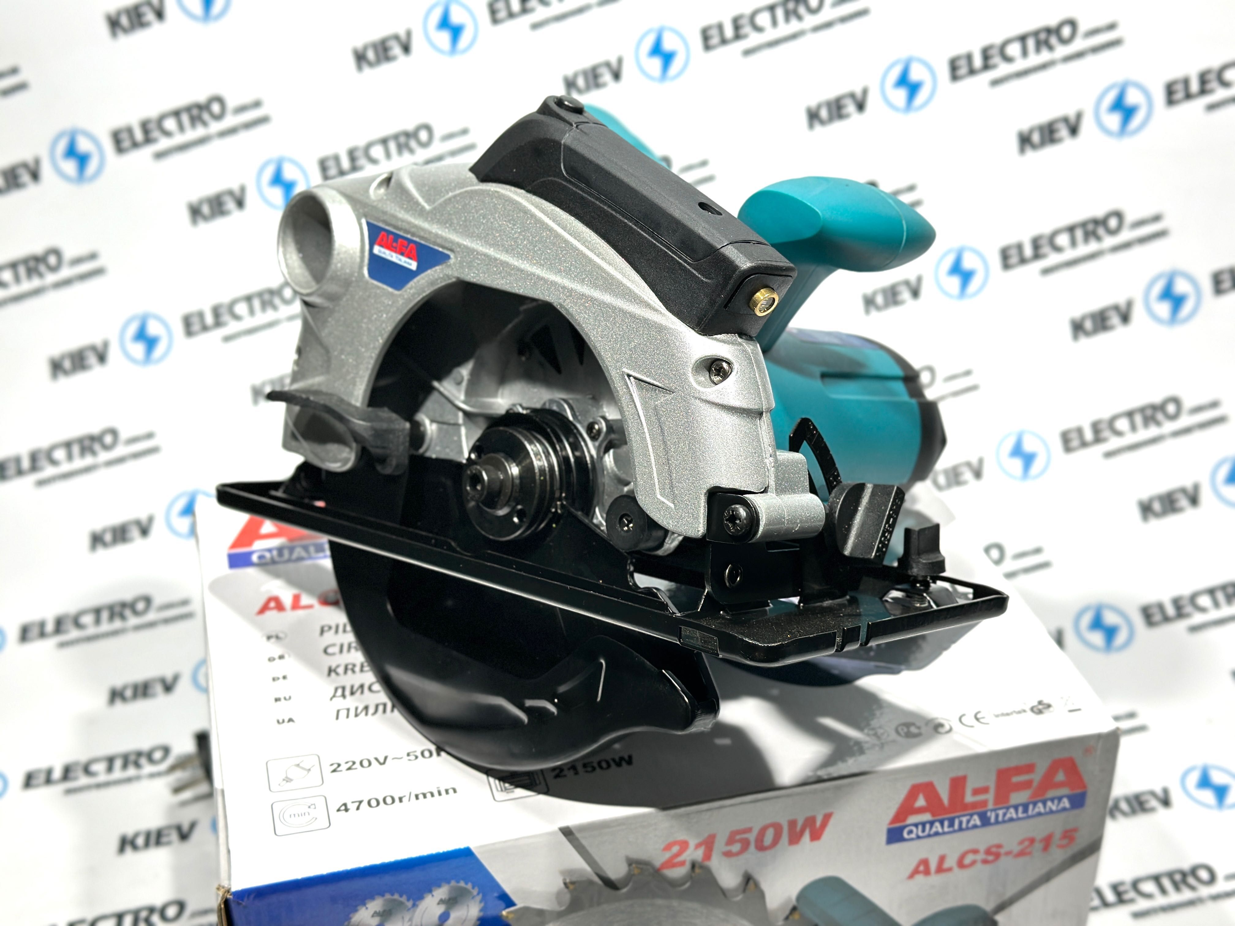 Пила дисковая циркулярная AL-FA ALCS-215 (2 диска;2150w;Лазер)