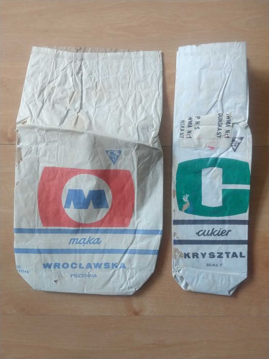 Opakowania,torebki z PRL-u