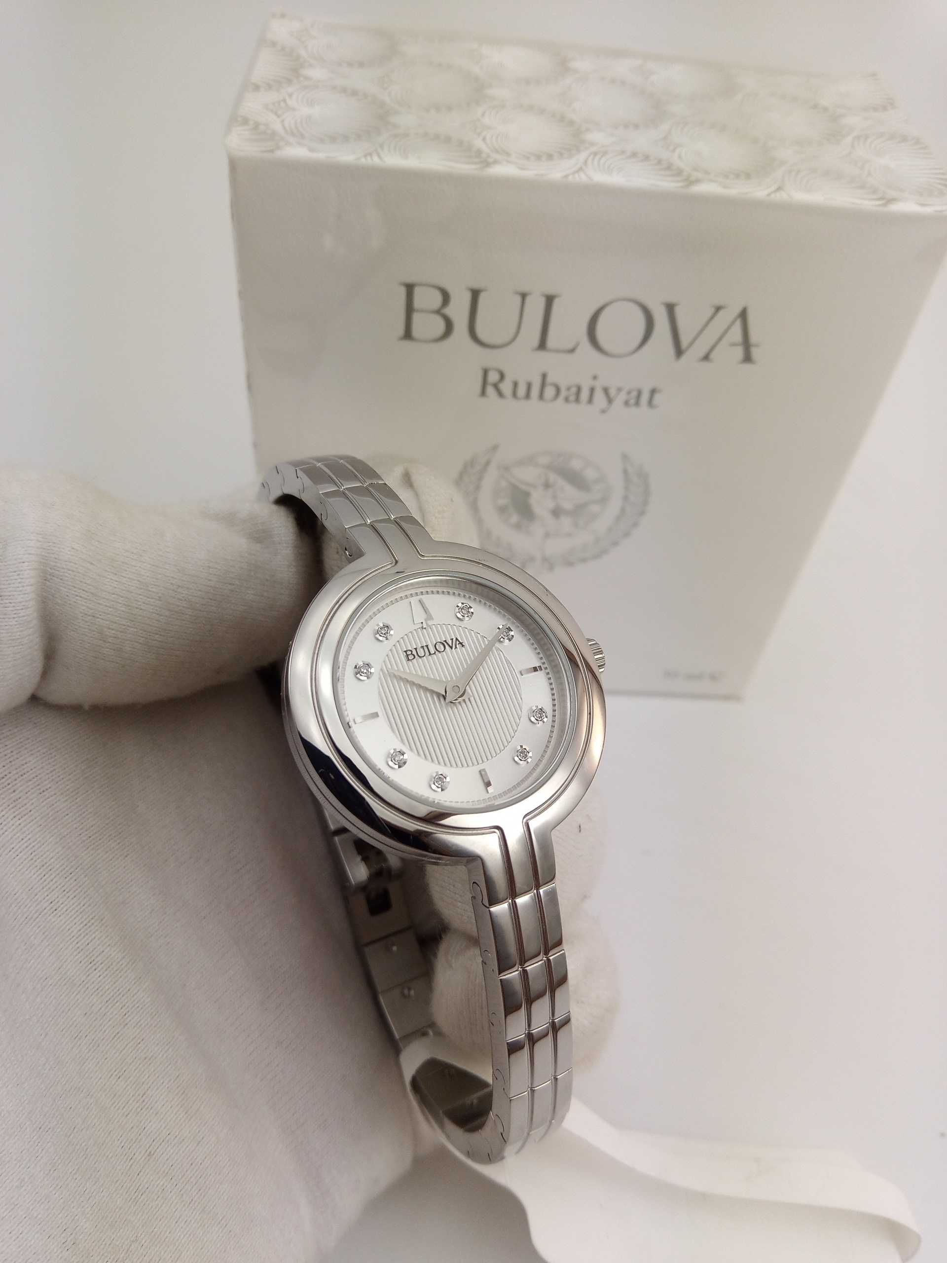 Женские часы с 8 бриллиантами Bulova Rhapsody 96P214 + духи в подарок