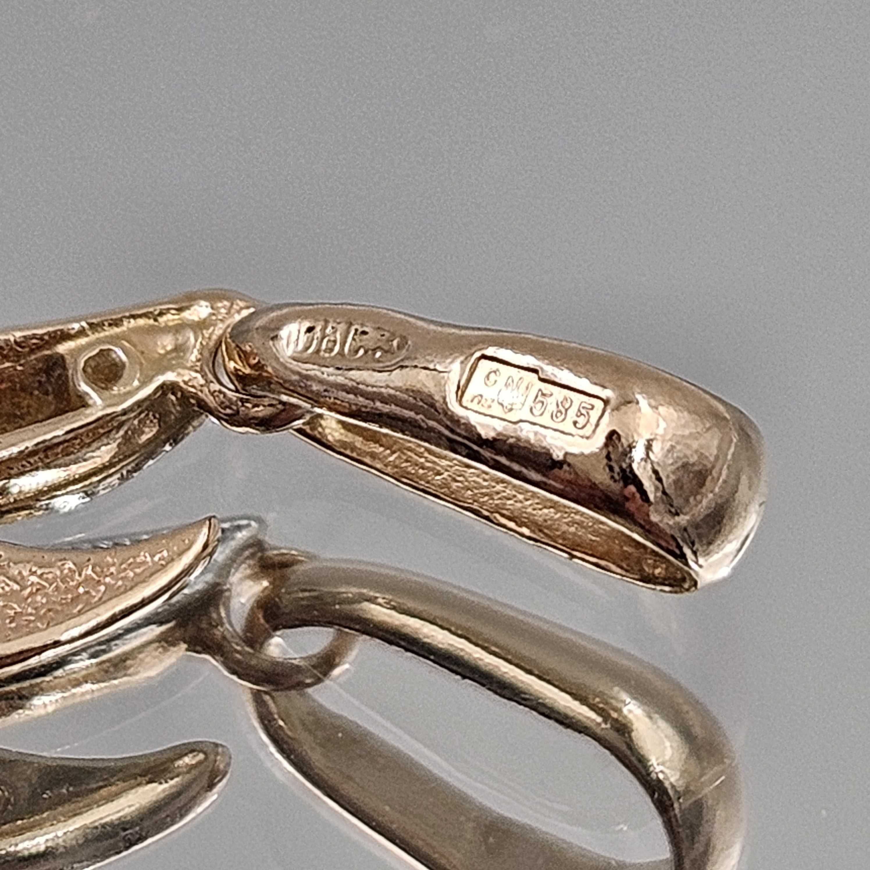 Złota Przywieszka Z Cyrkoniami Literka M Próba 585 14K Długość 2,3cm