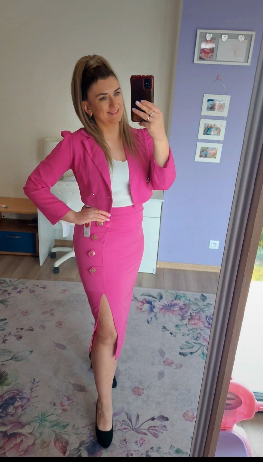 Elegancki komplet amarantowy. Polecam