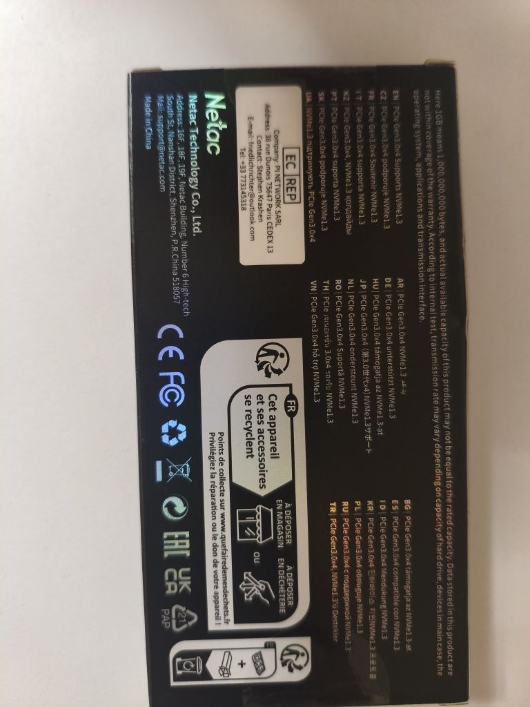 SSD M2 NVME Netac 500 gb