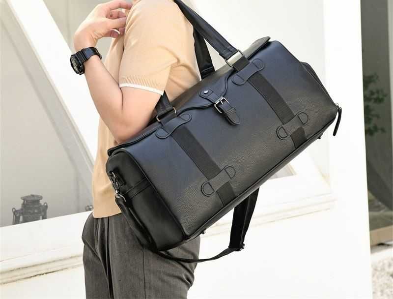 Torba Premium Ze Skóry Ekologicznej IDEALNA NA PODRÓŻE I SIŁOWNIĘ!