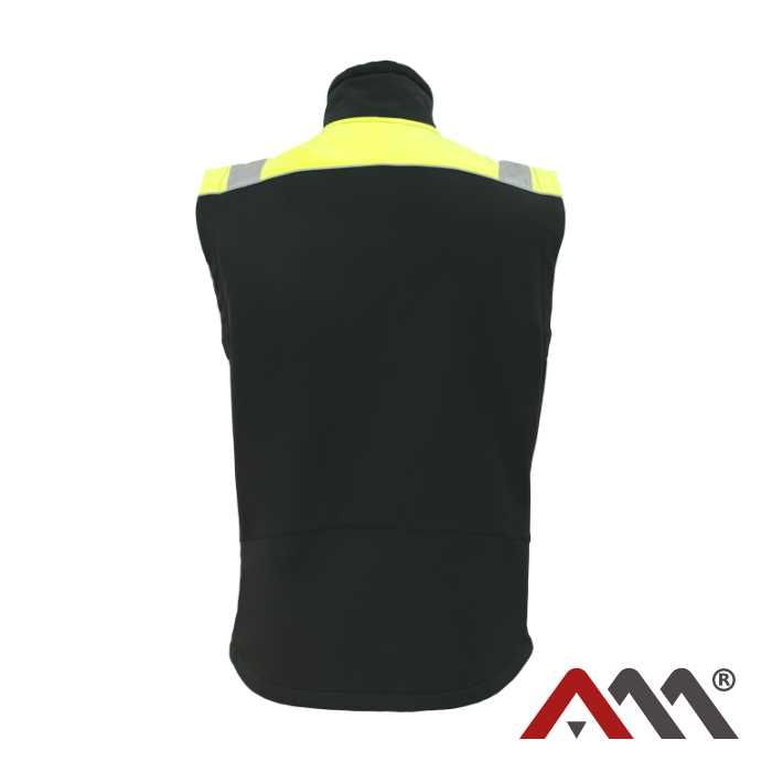 Kamizelka / bezrękawnik do pracy z pasami odblaskowymi SOFTSHELL