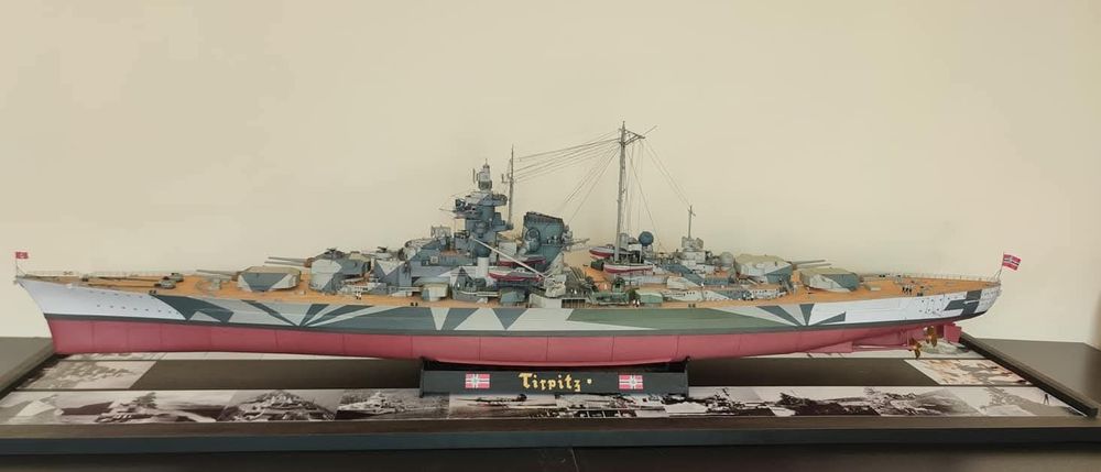 Model kartonowy Tirpitz na podstawie GPM 1/200