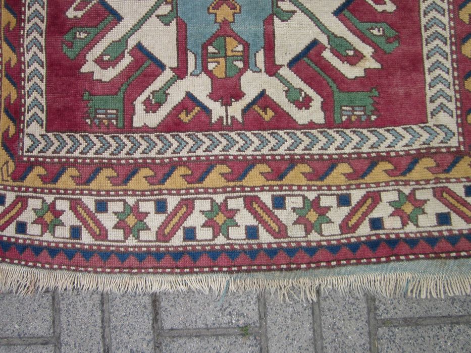 dywan wełniany ręcznie tkany antyk Kazak