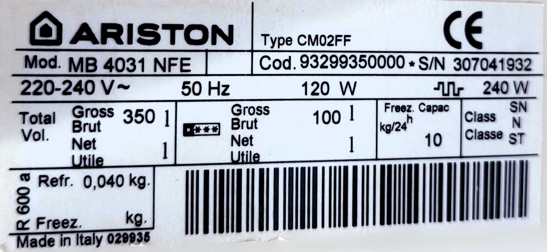 Холодильник ARISTON MB4031NFE (доставка)