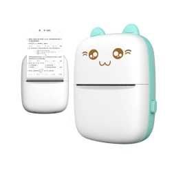 Mini drukarka termiczna do etykiet Fun Print Bluetooth – niebieska