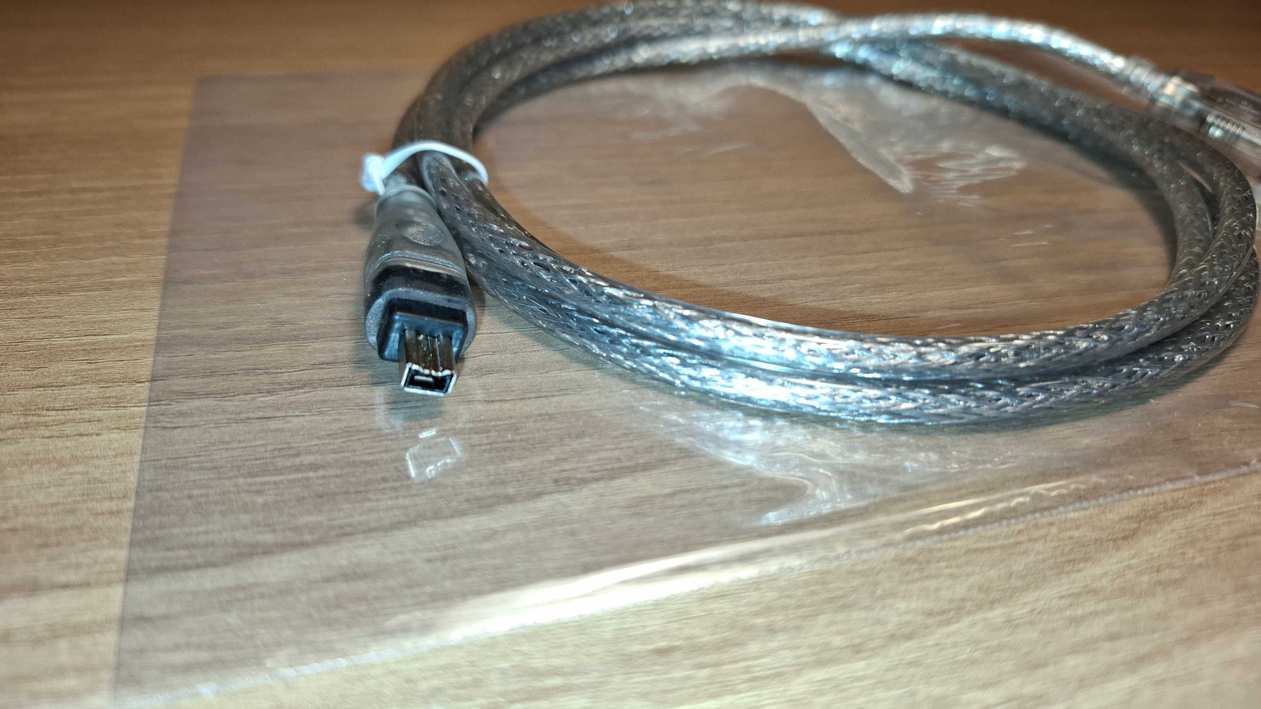 Kabel USB-A / USB Mini-B 5-pin (przezroczysty, ekranowany)