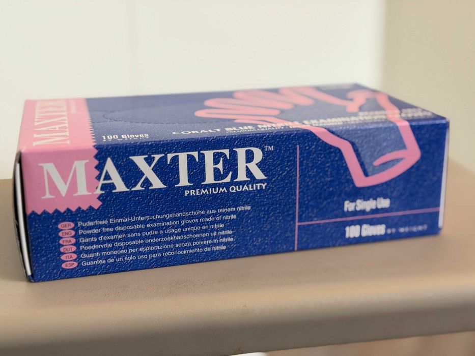 Rękawiczki nitrylowe niebieskie