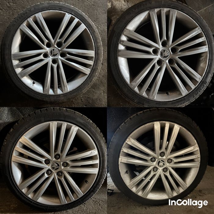 Диски колеса взборі з гумою Skoda R18 225/40 5*112