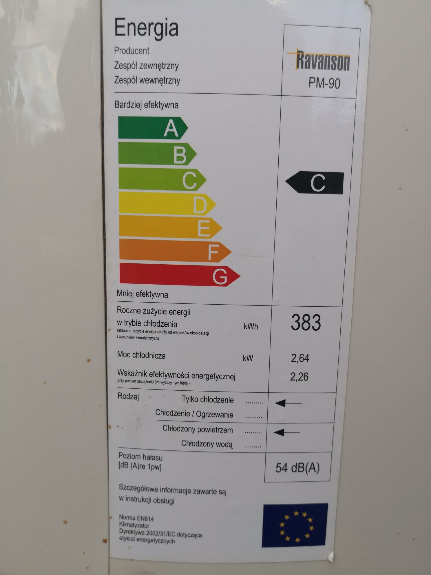 Klimatyzator przenośny 2.64 kW