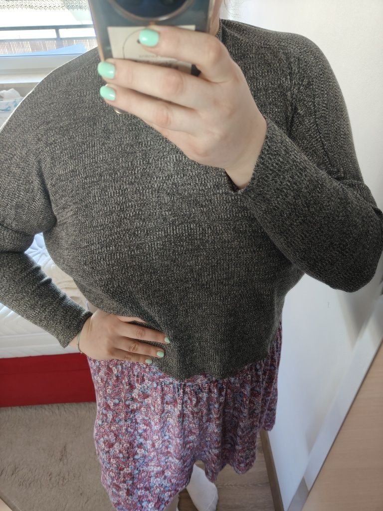 Bluzka, sweter z długim rękawem, rozmiar plus size, NOWA, wiskoza.