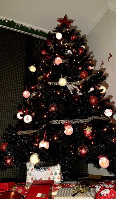 Árvore de Natal Preta 210 cm