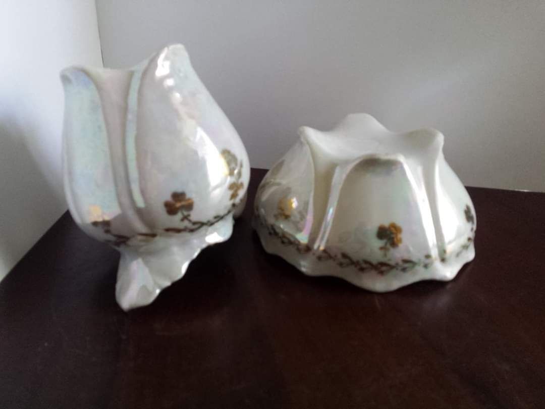 Porcelanowy mlecznik i cukiernica