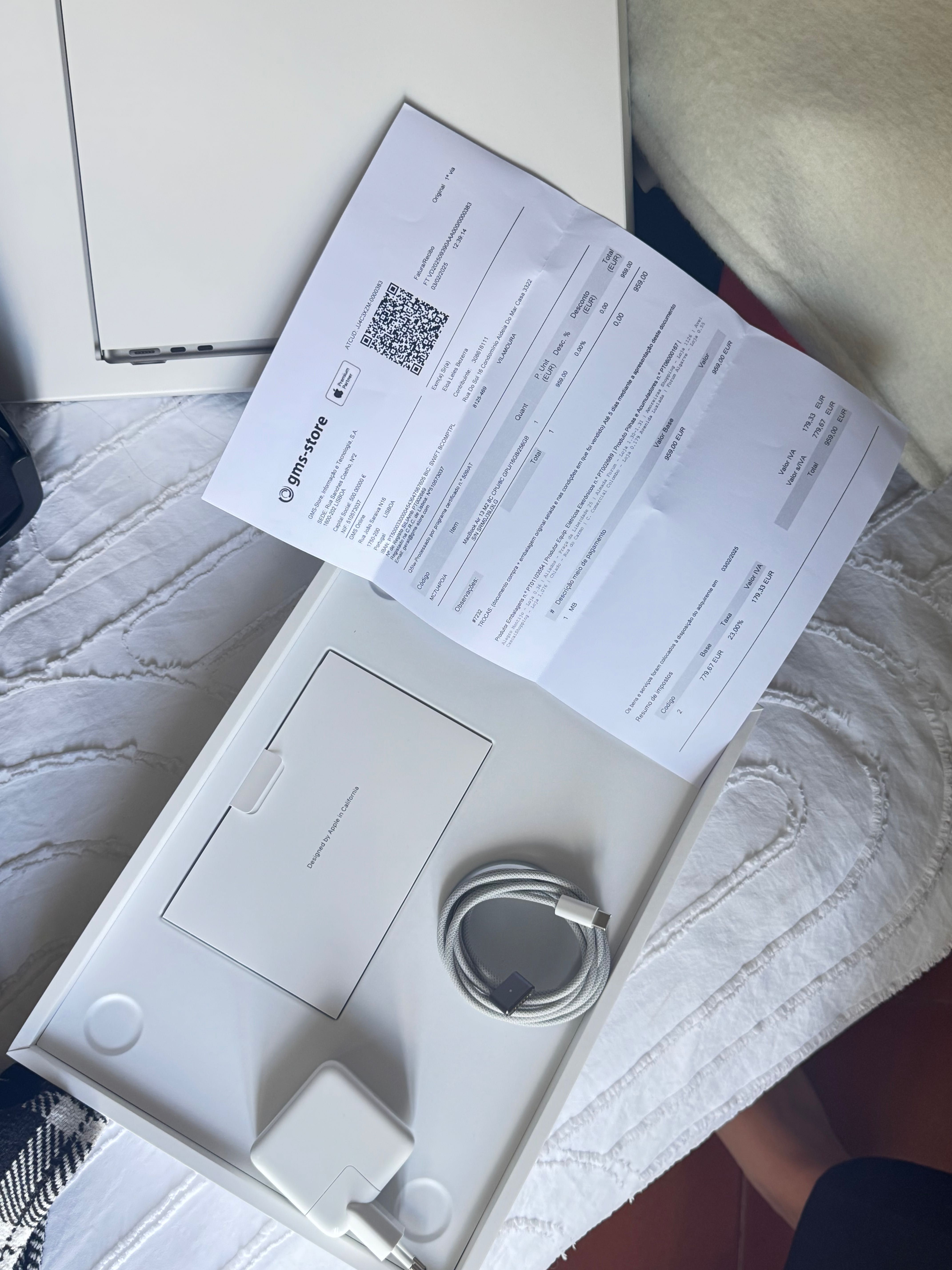 MacBook Air M2 13 polegadas 16GB de memoria unificada SSD de 256GB