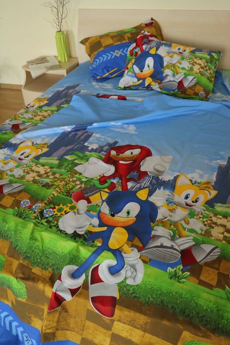 Дитяча постіль Супер Сонік та Міньони, Бязь Голд Люкс