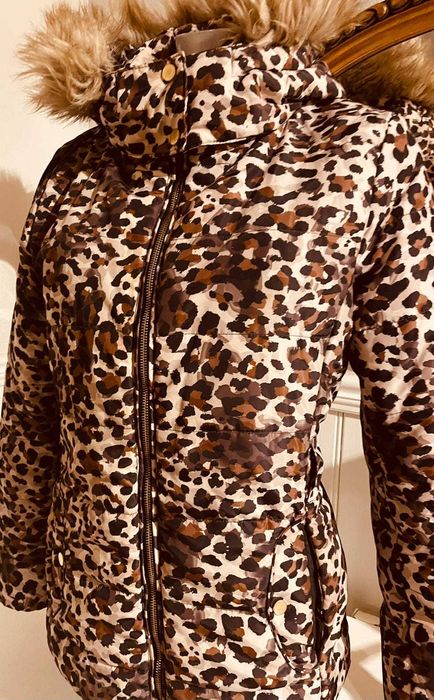 Kurtka zimowa damska H&M panterka rozm. S