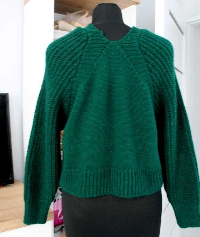 Topshop szmaragdowy sweter S/M