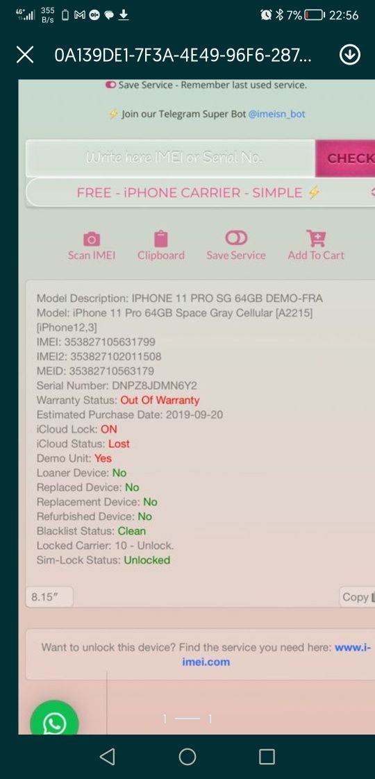 IPhone 11 pro   працює айфон Apple 11 Pro 64 gb
