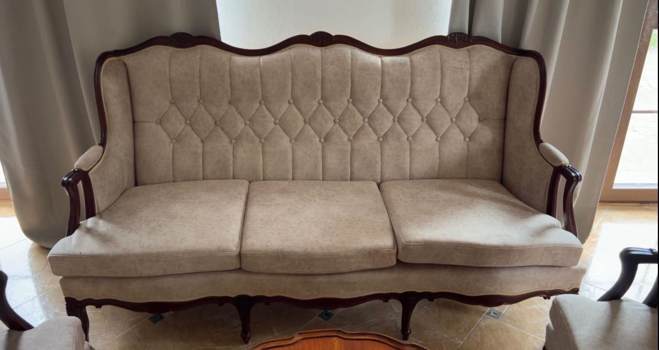 Komplet mebli Ludwik - sofa 3 osobowa i fotele