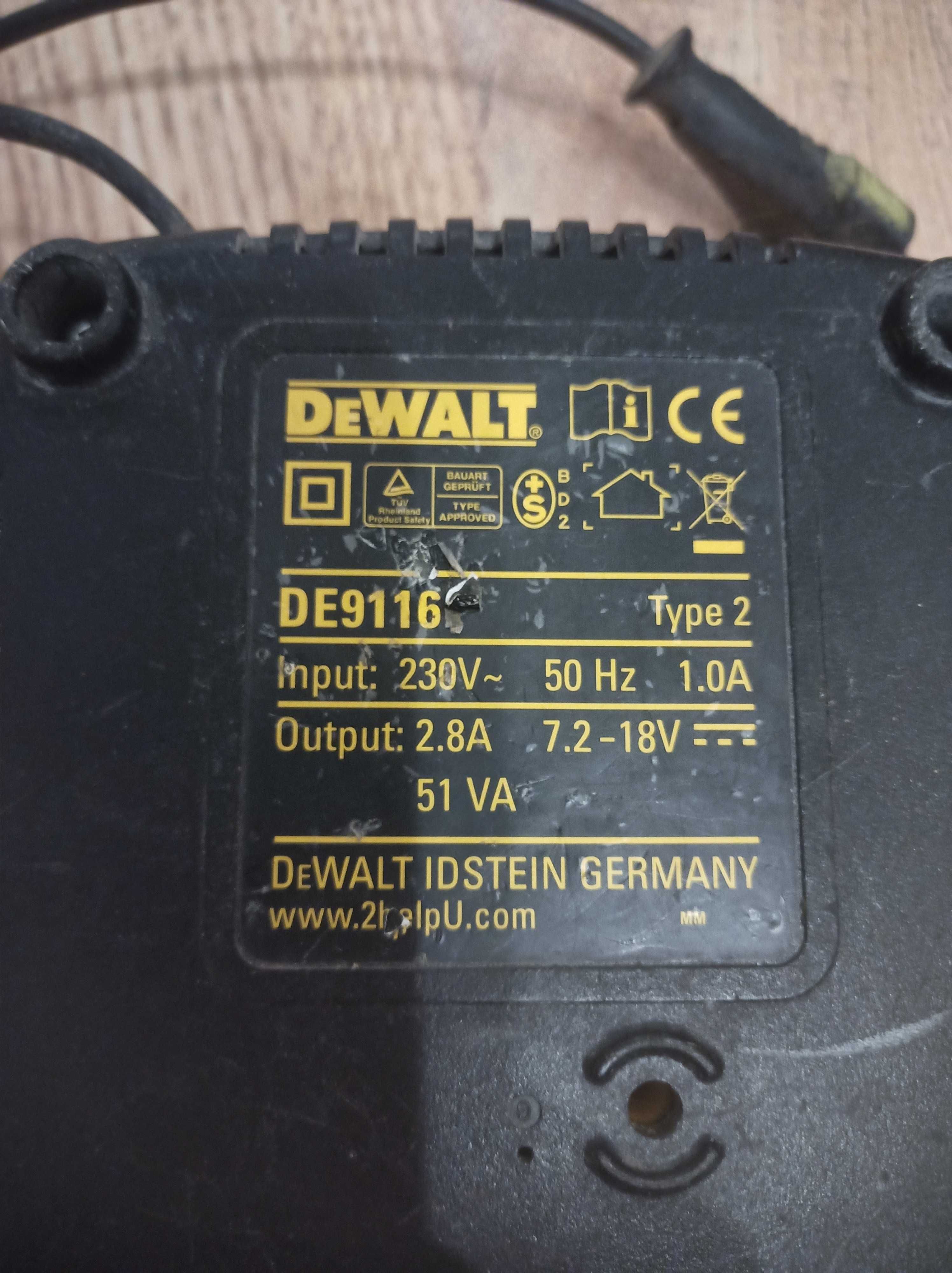 Ładowarka uniwersalna baterii DeWalt DE9116 Ni-MH Ni-Cd 2.8A 7.2V-18V