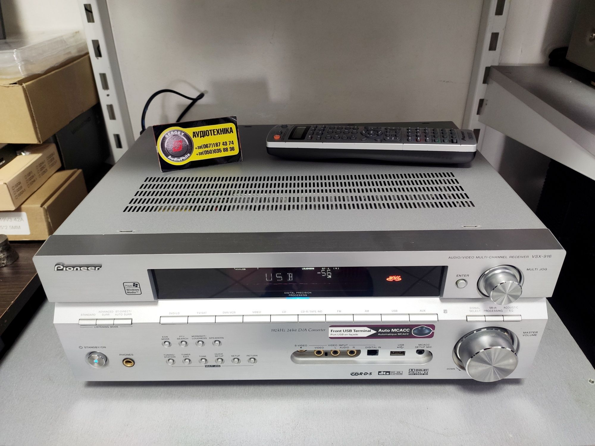 7.1 AV-ресивер Pioneer VSX-916. USB/PreOut/Bi-Amp. Вес 9 кг.