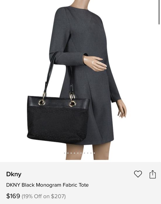 Оригінал Монограмна сумка dkny donna karan new york тоте шопер тоут