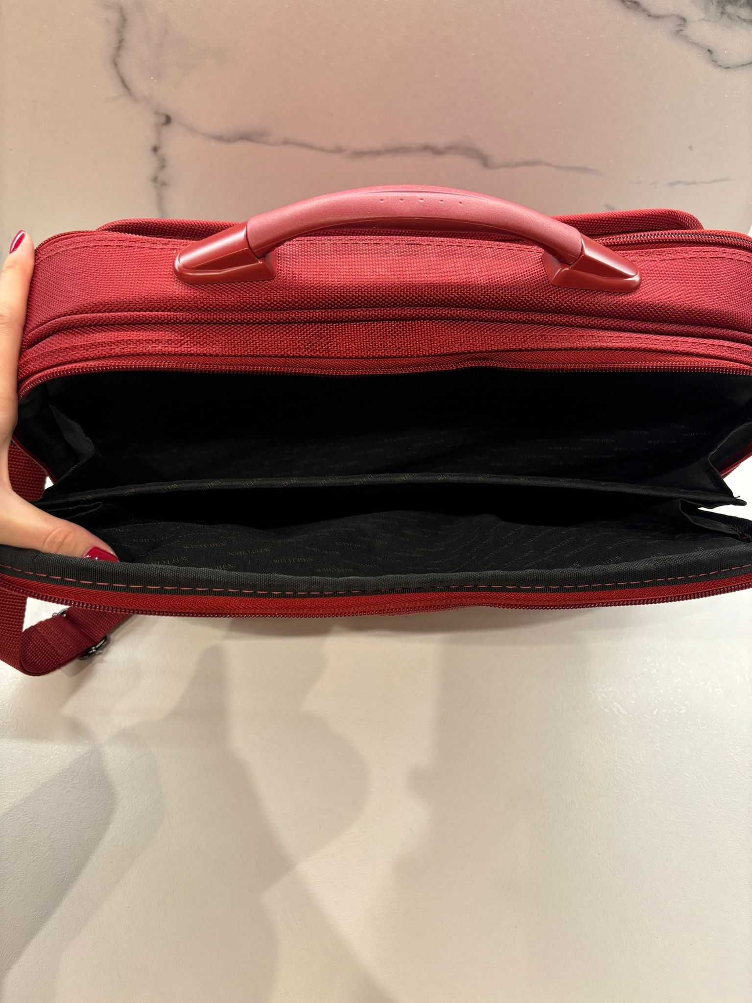 Torba na laptopa marki WITTCHEN-podróżna, na ramię, damska, czerwona