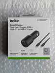 Авто belkin Dual Car Charger 42W USB -c to USB C / Lightning cable
