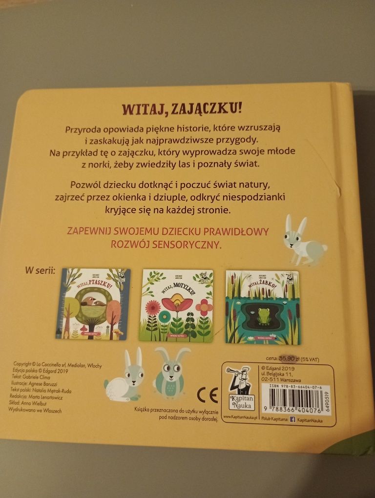 Witaj, Zajączku! Książka Kapitan Nauka - Dotknij natury