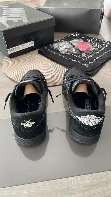 czarny\Powietrze*DamskieNikeAIrJordan1Travis UnisexTrampki 39