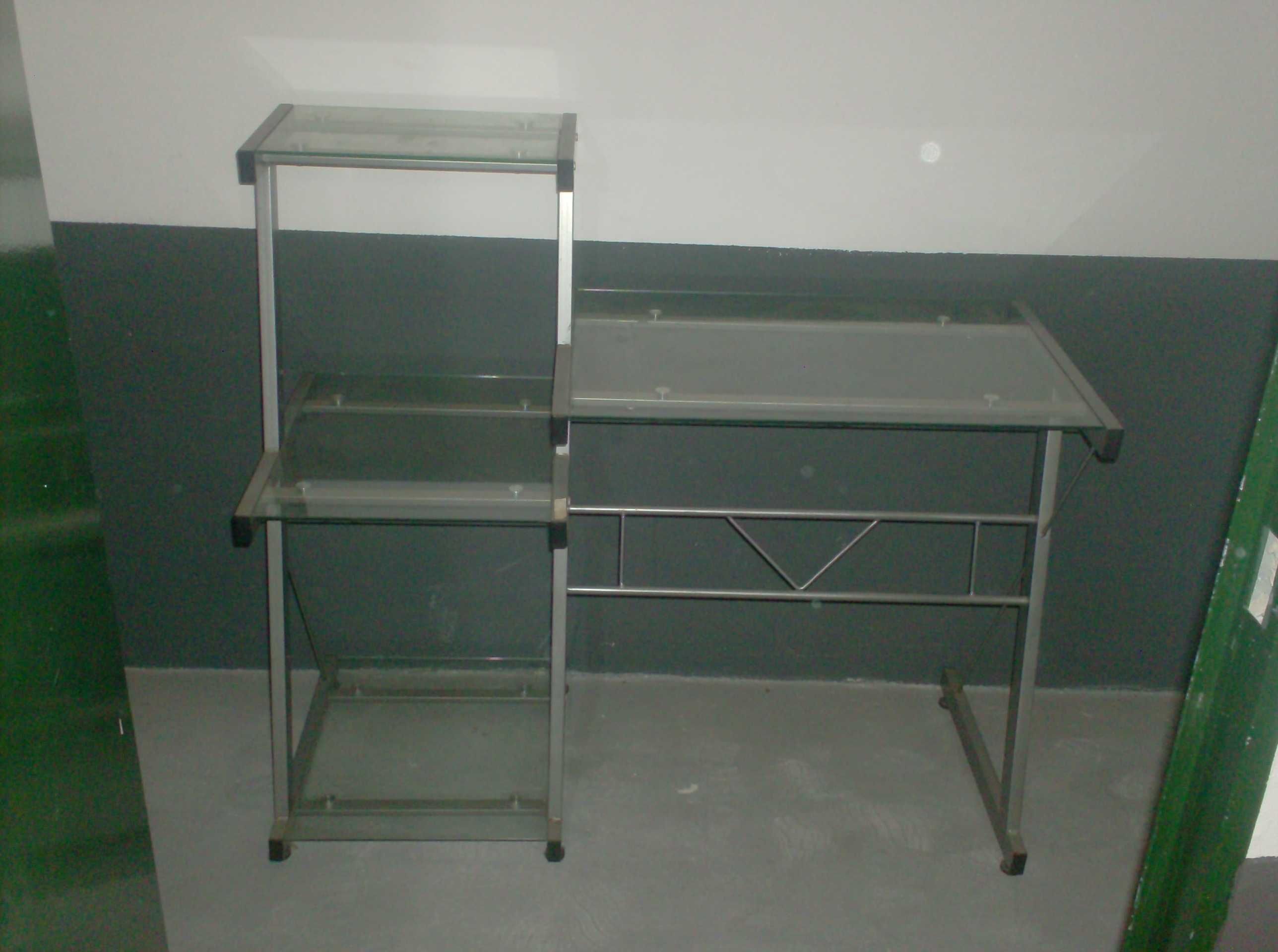 mesa de apoio em vidro