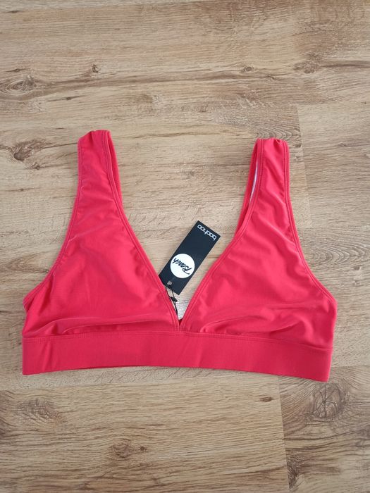 Biustonosz sportowy kostium kąpielowy czerwony damski 42 44 XL