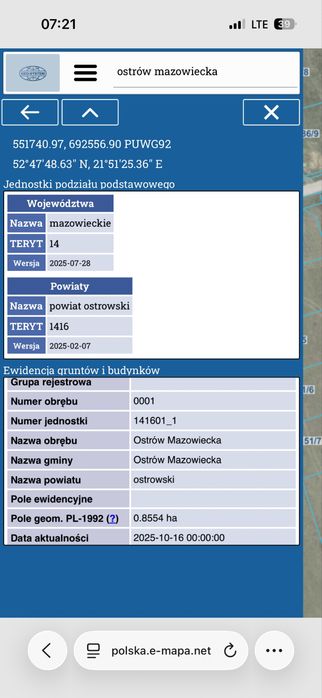 Ostrów Mazowiecka Wiśniowa 2 działki