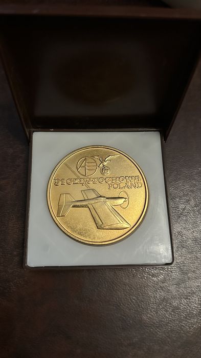 FAI 1991 rok Częstochowa pamiątkowy medal europejskich zawodów modeli