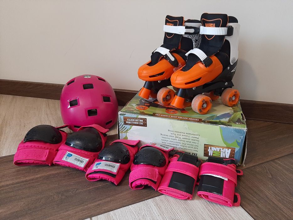 Wrotki regulowane 31-34 + zestaw ochraniaczy