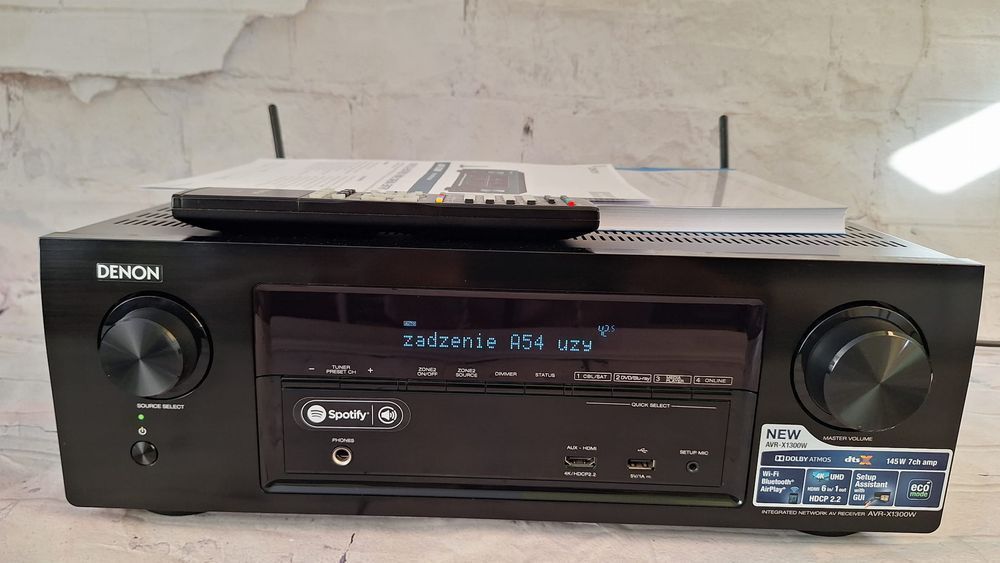 Amplituner 7.2 Denon AVR-X1300  Wifi BT 4K60p ARC Spotify DSD