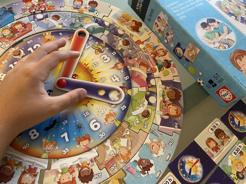 Jogo puzzle aprende as horas - educa