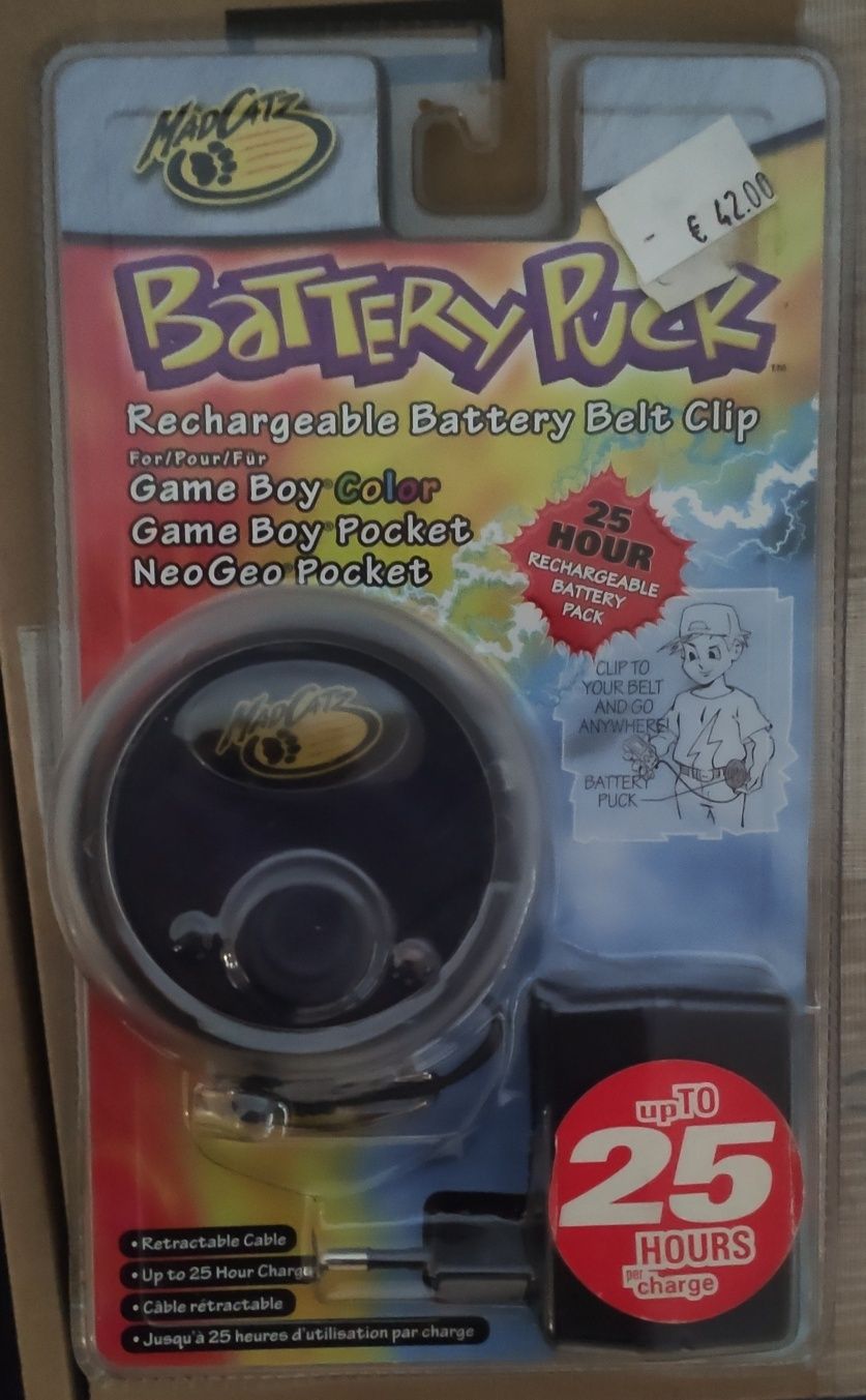 Battery Puck compatível com gameboy color, pocket e neogeo pocket