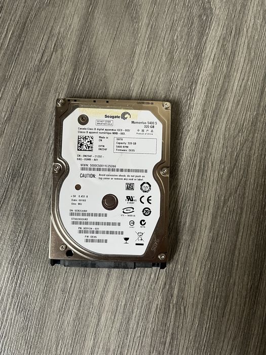 Вінчестер для ноутбука Seagete 320 GB