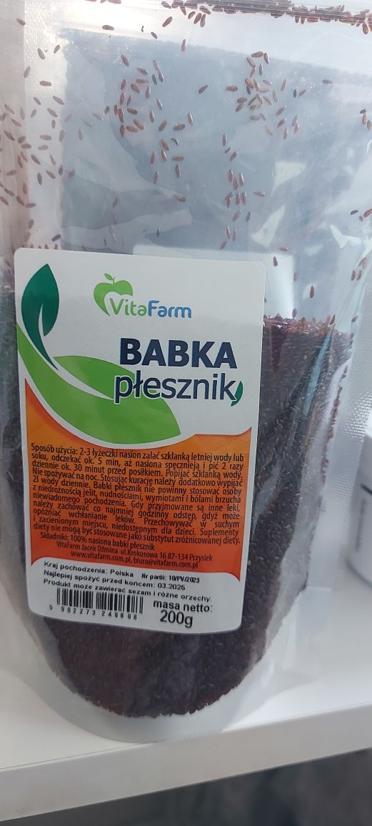 Babka płesznik 200g trawienie, zaparcia, biegunka, cukrzyca