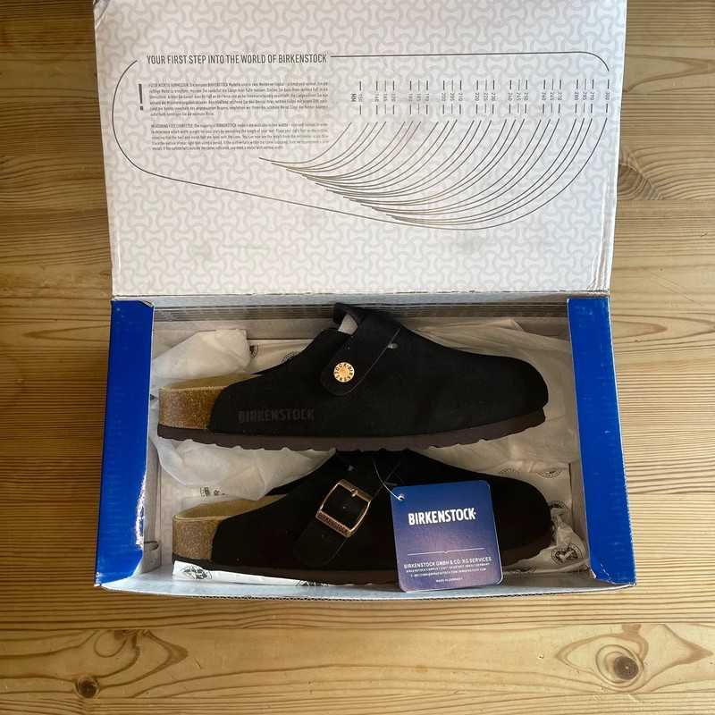 Buty Birkenstock Boston Soft Footbed Suede Black r.40