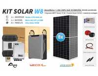 kit solar de lítio W8 20kwh dia Weco 5,3kwh 100%DOD