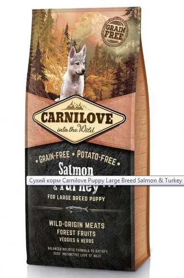 Корм Carnilove Puppy Large Breed Salmon & Turkey лосось+індичка) 12 кг